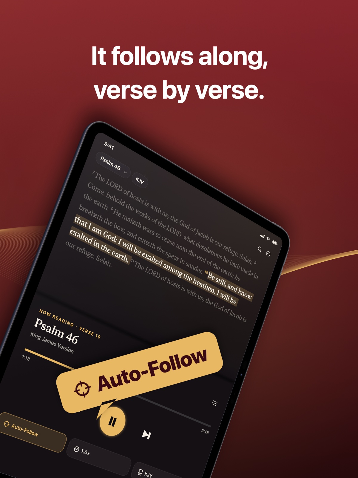 Verse-by-verse narration with Auto-Follow