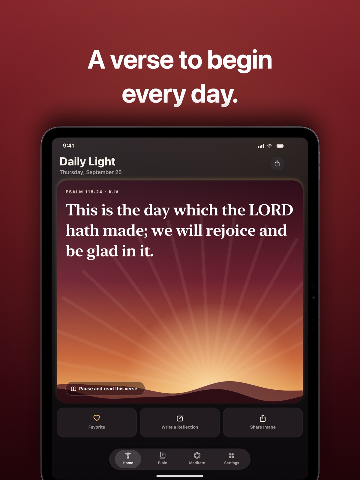 Daily Light verse to begin every day